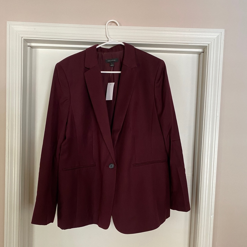 Ann Taylor Burgundy Suit